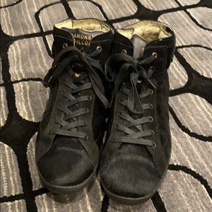 Paris brand rear entry hi top boots